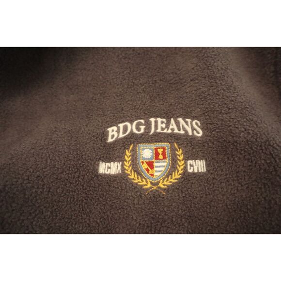 BDG Urban Outfitters Men's Sz S Purple Crest 1/4 Zip Fleece Mock Neck Pullover - Picture 4 of 7